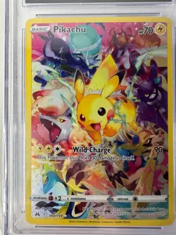 CGC 10 GEM MINT Pikachu Secret Rare Full Art 160/159 Crown Zenith Pokemon - Image 5