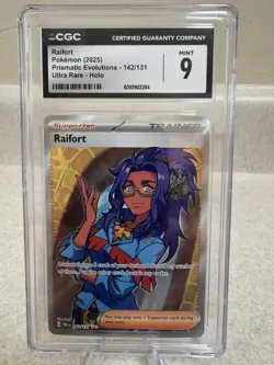 Pokemon Raifort 142/131 Sv: Prismatic Evolutions Holo Ultra Rare CGC 9 - Image 1