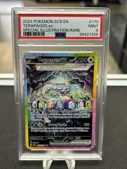 Terapagos ex Special Illustration Rare PSA 9 Pokemon Stellar Crown 170/142 - Image 1