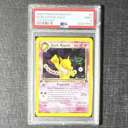 2000 Pokemon Team Rocket Dark Hypno 9/82 1st Edition Holo Rare PSA 9 - Image 1
