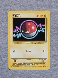 Pokemon TCG - Voltorb - Base Set Unlimited - 67/102 Common - Image 1