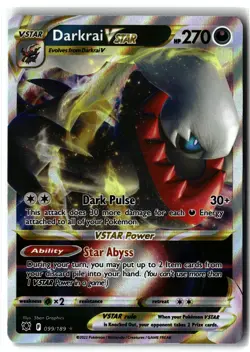 Darkrai VSTAR ⭐ 099/189 Holo Rare VSTAR Astral Radiance 2022 Pokemon NM - Image 1