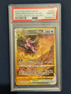 2023 Pokemon Origin Forme Palkia Vstar Crown Zenith Secret GG67 PSA 10 - Image 1