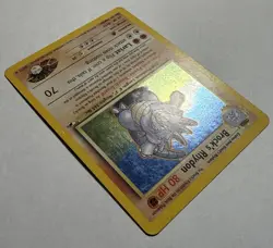 Pokemon Brock's Rhydon Gym Heroes Holo Rare 21/132 2000 Unlimited MP W/Swirl - Image 4
