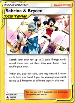Sabrina & Brycen SM246 SM Promos Pokemon TCG NM - Image 1