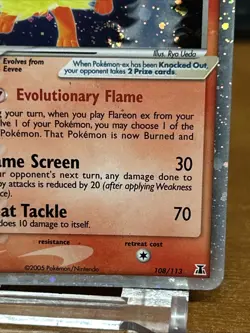 Pokemon TCG Flareon ex EX Delta Species Ultra Rare #108/113 - Image 4