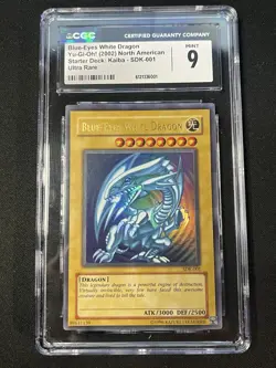 2002 CGC 9 NM-MT Blue-Eyes White Dragon SDK-001 Starter Deck: Kaiba Unlimited - Image 1