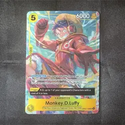 Bandai Monkey.D.Luffy One Piece CCG Character Card OP07-109 alt art promo - Image 1