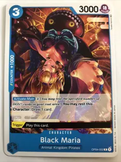 One Piece Kingdoms Of Intrigue Black Maria OP04-052 NM - Image 1