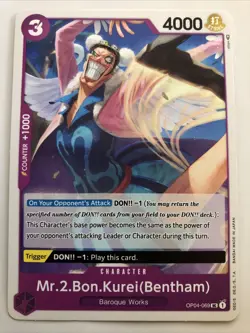 One Piece Kingdoms Of Intrigue Mr.2.Bon.Kurei(Bentham) OP04-069 NM - Image 1