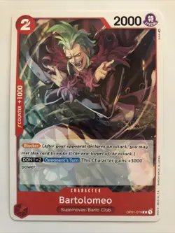 One Piece Romance Dawn Bartolomeo OP01-019 NM - Image 1