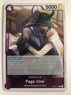 One Piece Romance Dawn Page One OP01-112 Foil NM Rare - Image 1