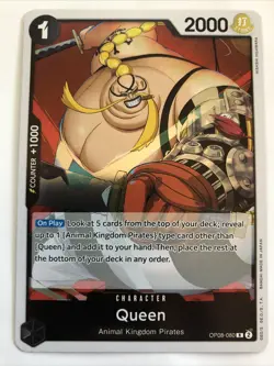 One Piece CCG Two Legends Queen Foil OP08-080 NM Rare - Image 1