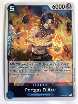 One Piece CCG Two Legends Portgas.D.Ace Foil OP08-052 NM Rare - Image 1