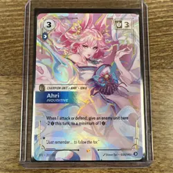 Riot Games League of Legends Ahri Inquisitive Champion Foil Card SFD 227/221 - Image 1