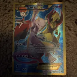 Pokemon TCG Mewtwo EX Full Art Secret Rare Holo 170 HP Card 163/162 Breakthrough - Image 2