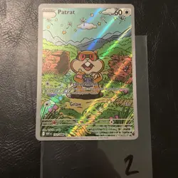 Patrat White Flare Illustration Rare 152/086 Full Art Pokemon TCG English card - Image 3