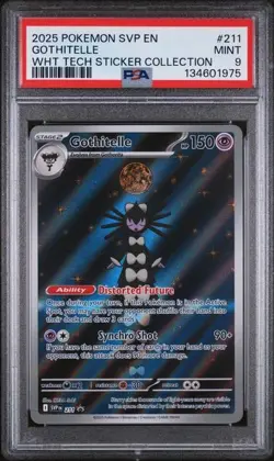 Pokemon TCG Gothitelle SVP 211 2025 White Flare Black Star Promo Card - PSA 9 - Image 1