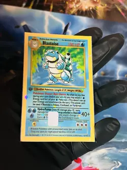 Blastoise 1st Edition Credit Debit Card Skin Decal Pokemon Holographic - Image 1