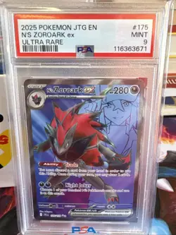 N's Zoroark EX Holo Ultra Rare Card 175/159 Sv09: Journey Together PSA 9 - Image 1