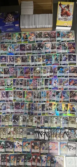 ONE PIECE Card Lot (over 1000) SR, R, Leader, Don, 2 Boxes - Image 1