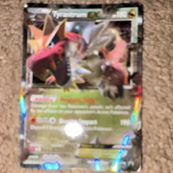 Pokemon TCG Tyrantrum EX Holo 180 HP Dragon Card Stock English Card - Image 1