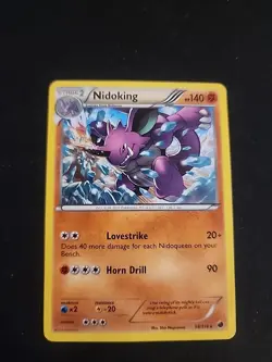 2013 Pokemon Black & White Plasma Freeze Nidoking 58/116 Nintendo Rare Card TCG - Image 1