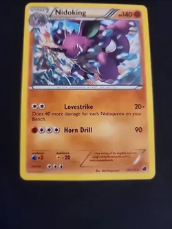 2013 Pokemon Black & White Plasma Freeze Nidoking 58/116 Nintendo Rare Card TCG - Image 3