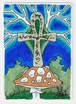 Miscut Signed Ankh of Mishra Proof Sketch NM Artist Amy Weber MTG AP Misprint! - Image 1