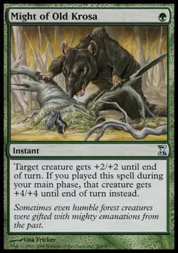 4x Might of Old Krosa Light Play, English Time Spiral MTG Magic - Image 1