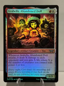 Arabella, Abandoned Doll 208 U Duskmourn: House of Horror FOIL NM MTG - Image 1