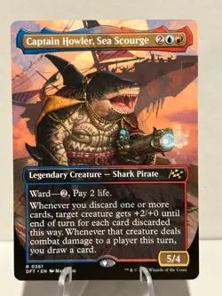 Captain Howler, Sea Scourge (Borderless) 361 R Aetherdrift NM MTG - Image 1