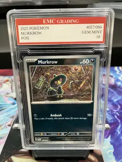 MURKROW 2025 FOIL #057/094 Pokemon Card GRADED 10 TCG CCG - Image 1