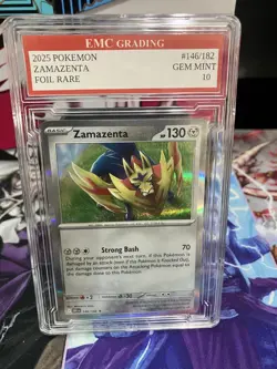 ZAMAZENTA 146/182 FOIL Pokemon 2025 Card GRADED 10 MINT TCG CCG - Image 1