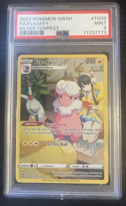 2022 POKEMON SWORD & SHIELD SILVER TEMPEST TG03 FULL ART FLAAFFY PSA 9 MINT - Image 1