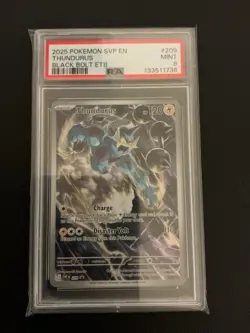 2025 POKEMON SVP EN-SV BLACK STAR PROMO #209 THUNDURUS PSA 9 - Image 1