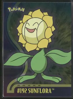 Sunflora #192 Silver Foil Blue Logo - Pokemon Topps Johto TV Animation - Image 1
