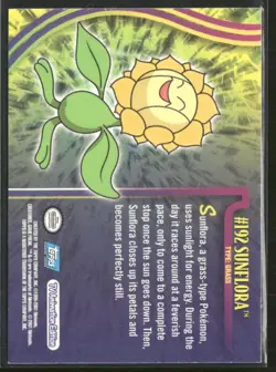 Sunflora #192 Silver Foil Blue Logo - Pokemon Topps Johto TV Animation - Image 2