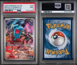 2025 Pokemon SVP EN Rocket’s Wobbuffet Destined Rivals ETB PSA Mint 9 - Image 5