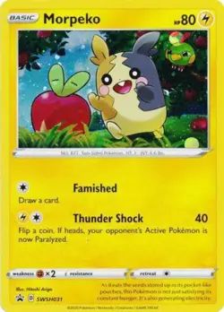 Morpeko SWSH031 Holo 2020 Pokemon TCG Black Star Promo NM SWIRL - Image 1
