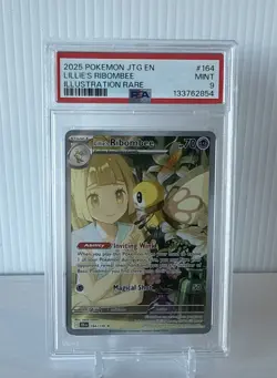 2025 Pokemon Journey Together Lillie's Ribombee #164/159 PSA 9 Mint - Image 1