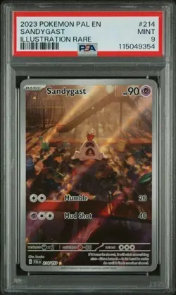 2023 POKEMON PAL EN-PALDEA EVOLVED ILLUSTRATION RARE #214 SANDYGAST PSA 9 MINT - Image 1