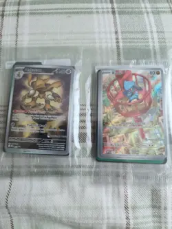 Alakazam 009 and Riolu 010 Black Star Promo Pokemon Center stamp SEALED - Image 1