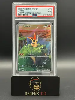 2025 POKEMON SVP PROMO UNOVA VICTINI ILLUSTRATION COLLECTION #208 VICTINI PSA 9 - Image 1