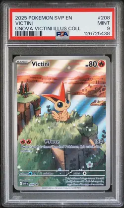 2025 POKEMON SVP PROMO UNOVA VICTINI ILLUSTRATION COLLECTION #208 VICTINI PSA 9 - Image 2