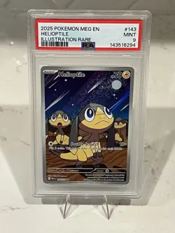 Pokemon TCG Mega Evolution Helioptile IR 143/132 PSA 9 - Image 1