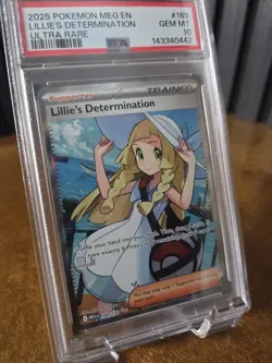Pokemon Lillie's Determination 169/132 Mega Evolution Ultra Rare Holo PSA 10 - Image 2