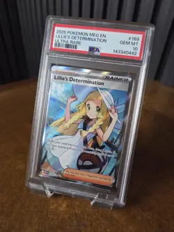 Pokemon Lillie's Determination 169/132 Mega Evolution Ultra Rare Holo PSA 10 - Image 3
