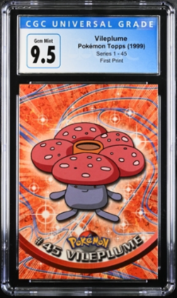 Pokemon Tcg CGC 9.5 Vileplume #45 Pokemon 1999 Topps TV - Image 1