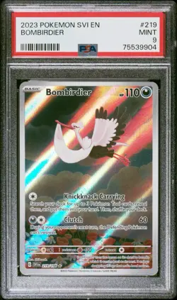 2023 Pokemon Bombirdier 219/198 Sv01: Scarlet & Violet Base Set Holo PSA 9 Mint - Image 1